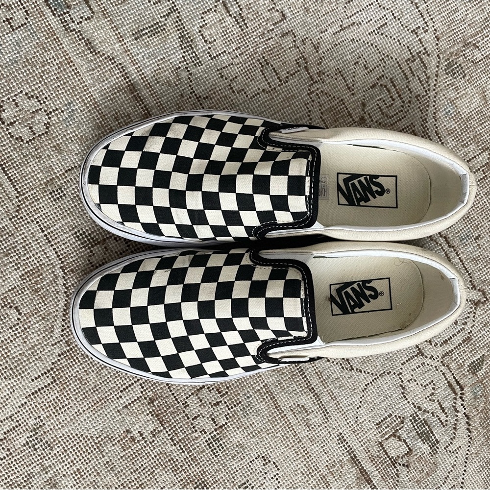 Vans checkerboard slip on sneakers